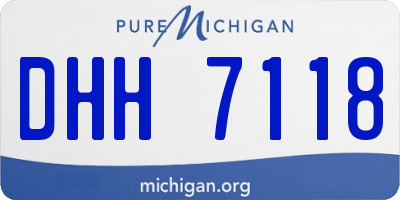 MI license plate DHH7118
