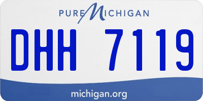 MI license plate DHH7119