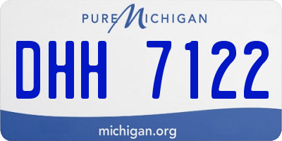 MI license plate DHH7122