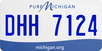 MI license plate DHH7124
