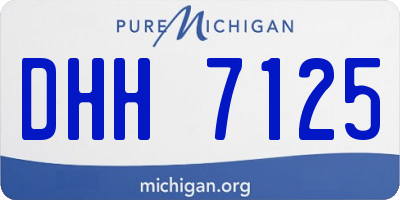 MI license plate DHH7125