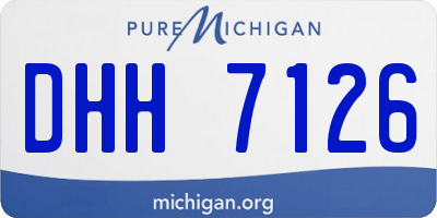 MI license plate DHH7126