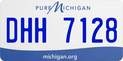 MI license plate DHH7128