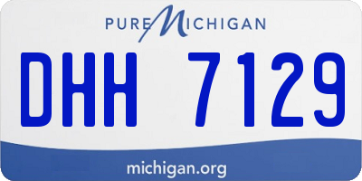 MI license plate DHH7129