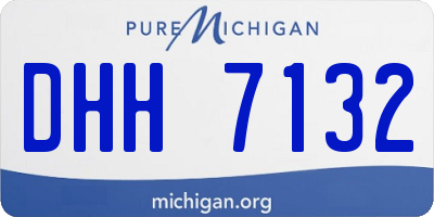 MI license plate DHH7132
