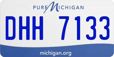 MI license plate DHH7133