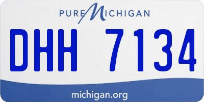 MI license plate DHH7134