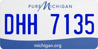 MI license plate DHH7135