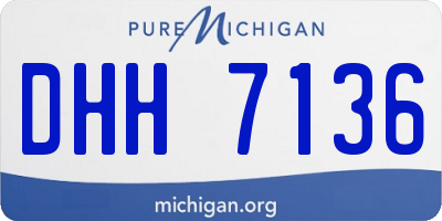 MI license plate DHH7136
