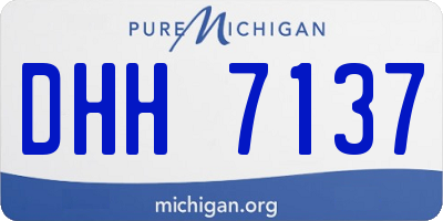 MI license plate DHH7137