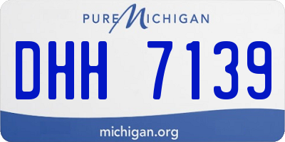 MI license plate DHH7139