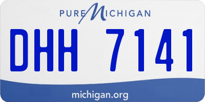 MI license plate DHH7141
