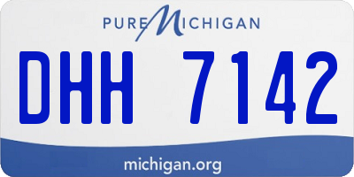 MI license plate DHH7142
