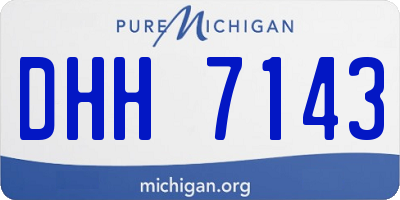 MI license plate DHH7143