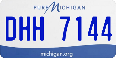 MI license plate DHH7144
