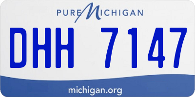 MI license plate DHH7147