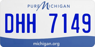 MI license plate DHH7149
