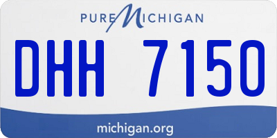 MI license plate DHH7150