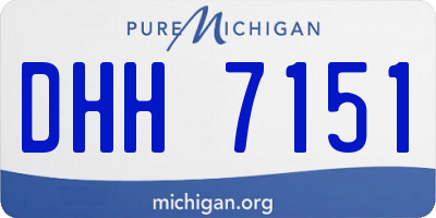 MI license plate DHH7151