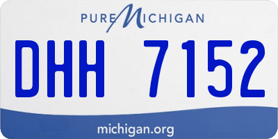 MI license plate DHH7152