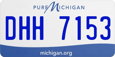 MI license plate DHH7153