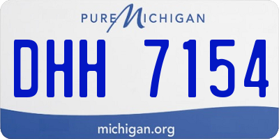 MI license plate DHH7154