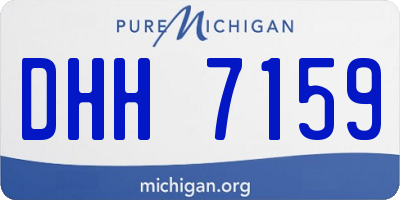 MI license plate DHH7159