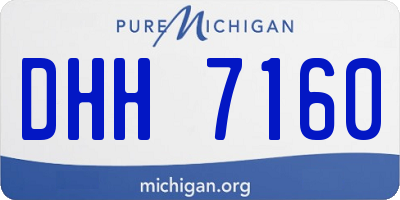 MI license plate DHH7160