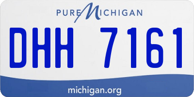 MI license plate DHH7161