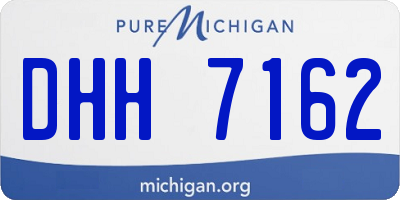 MI license plate DHH7162