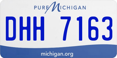 MI license plate DHH7163