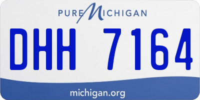 MI license plate DHH7164