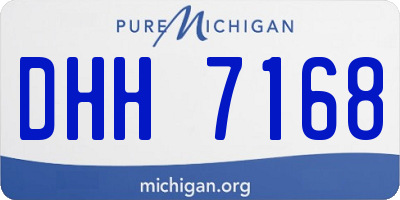 MI license plate DHH7168