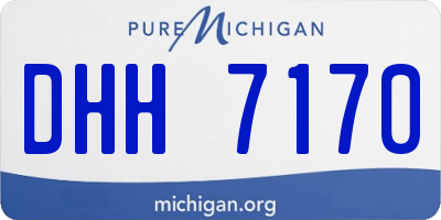 MI license plate DHH7170