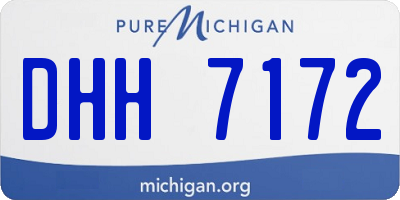MI license plate DHH7172
