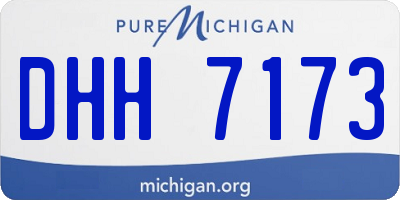 MI license plate DHH7173