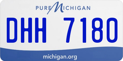 MI license plate DHH7180
