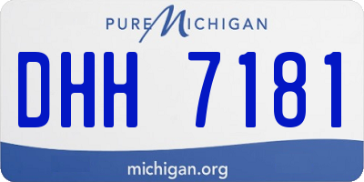 MI license plate DHH7181