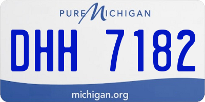 MI license plate DHH7182