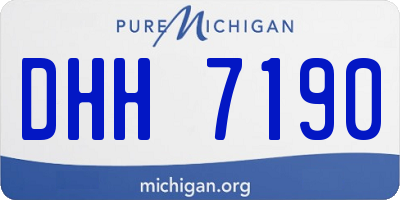 MI license plate DHH7190