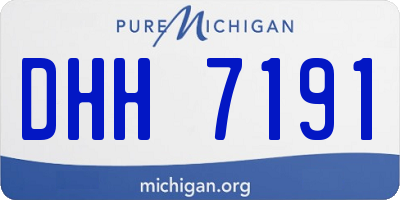 MI license plate DHH7191