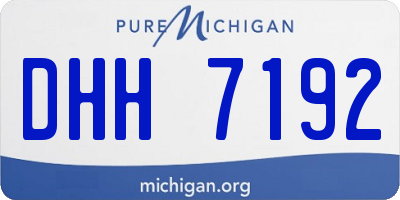 MI license plate DHH7192