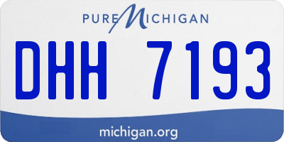 MI license plate DHH7193
