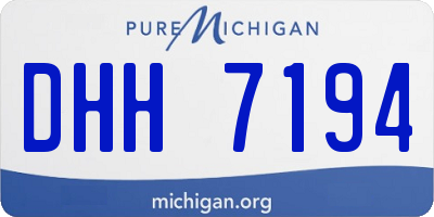 MI license plate DHH7194