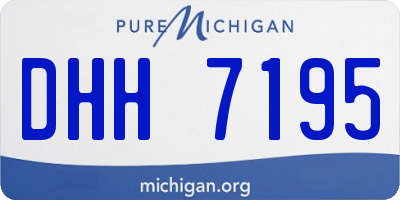 MI license plate DHH7195