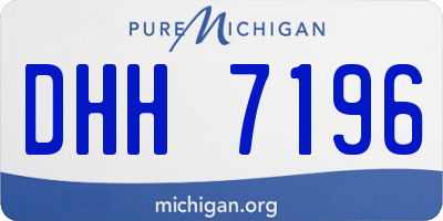 MI license plate DHH7196