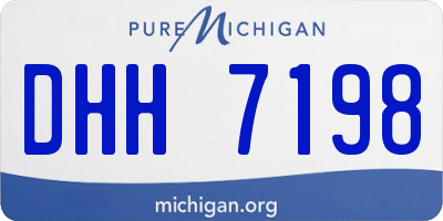 MI license plate DHH7198