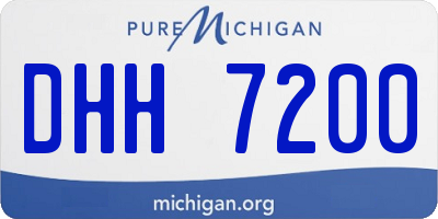 MI license plate DHH7200