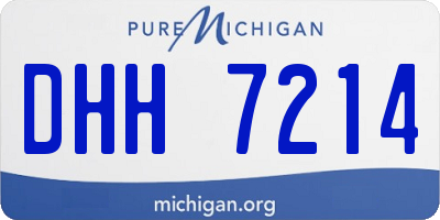 MI license plate DHH7214