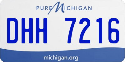 MI license plate DHH7216